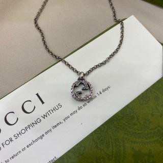 Double G Interlocking Vintage Small Necklace  925  38usd  silver  