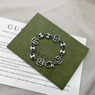 Double G Pig Nose Bracelet 925 Silver 17cm 18cm 19cm 20cm   54usd
