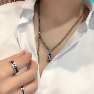 Black pendant necklace 50+5cm  925 silver  54usd