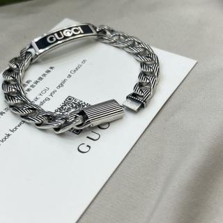 Engraved Chain Black Enamel Bracelet 17cm 18cm 19cm 20cm 21cm 22cm  18usd  