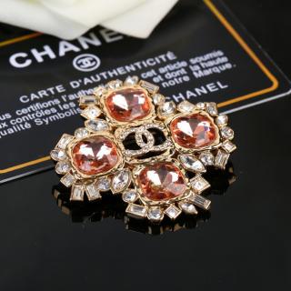 Diamond Double C Brooch  12usd